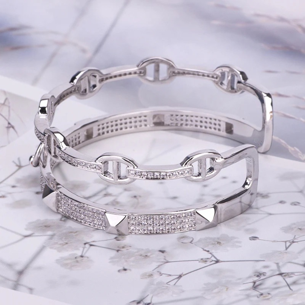 Double the Bling Bangle - Assorted Colors - Picture 5 of 9